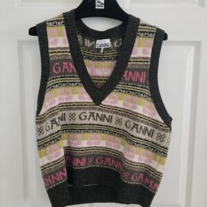 GANNI Multicolor Knit Vest